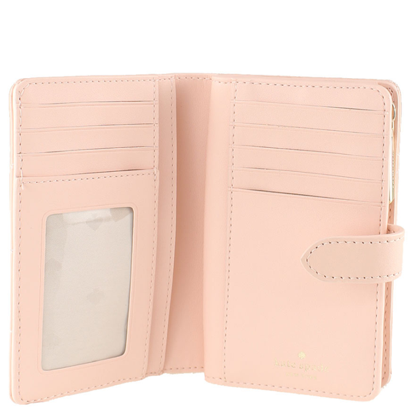 kate spade, Bags, Kate Spade Carey Medium Compartment Bifold Wallet Color  Conch Pink