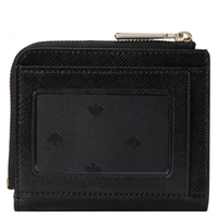 KATE SPADE CAMERON STACI SMALL L-ZIP BIFOLD LEATHER WALLET WLR00143 BLACK