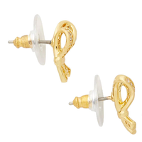 KATE SPADE ALL TIED UP PAVE STUDS EARRINGS IN CLEAR/ GOLD K6790