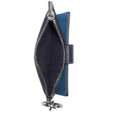 COACH ATTACHMENT CARD CASE (COACH CE677) SILVER/SKY BLUE MULTI CE677