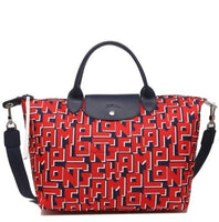 LONGCHAMP NEO LE PLIAGE COLLECTION TOP-HANDLE M L1515 1515 412 733 LIMITED EDITION LGP BIG NAVY RED