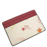 COACH CARD CASE WITH SHOOTING STAR PRINT (COACH CE876) GOLD/CHALK MULTI