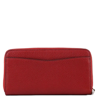KATE SPADE LARGE LEILA WLR00392 CONTINENTAL WALLET IN RED CURRANT