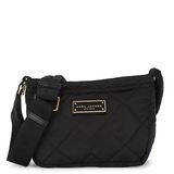 MARC JACOBS QUILTED LOGO CROSSBODY BAG BLACK NYLON h107m06sp21