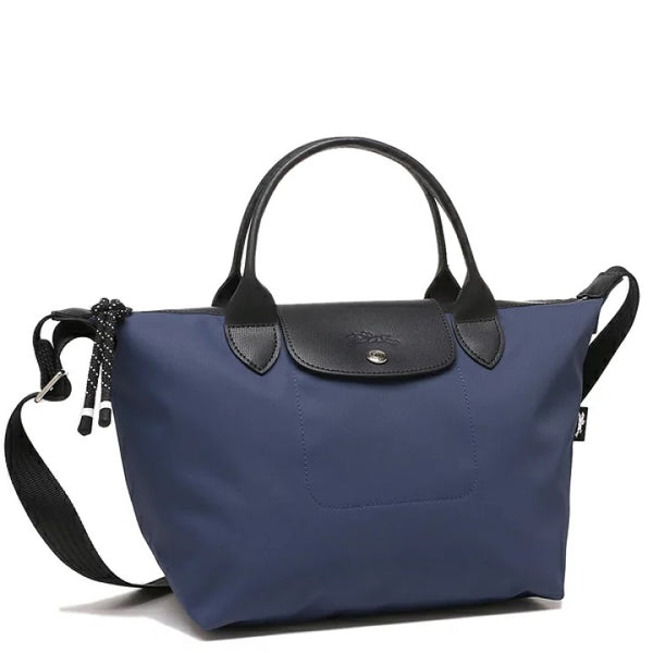 LONGCHAMP ENERGY SHORT HANDLE WITH SLING SMALL TOTE BAG L1512 HSR 006 L1512 / 1512 NAVY BLUE