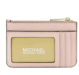 MICHAEL KORS JET SET TRAVEL SMALL TOP ZIP COIN POUCH WITH ID HOLDER SAFFIANO LEATHER 35F7GTVU1L PINK