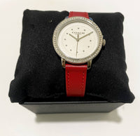 COACH RAYDEN WATCH CRYSTAL 32 MM C6526 BOXED RED