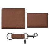 COACH COMPACT ID WALLET IN SPORT CALF LEATHER F64118 64118 DARK SADDLE