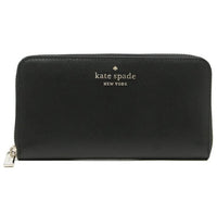 KATE SPADE STACI LARGE CONTINENTAL WALLET IN BLACK WLR00130 SAFFIANO