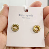 KATE SPADE SPOT THE SPADE PAVE HALO SPADE STUD EARRINGS O0RU2605 GOLDEN