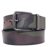 COACH WIDE 38 mm HARNESS CUT-TO-SIZE REVERSIBLE CAMO COATED CANVAS BELT F56160 GREEN CAMO