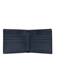 MICHAEL KORS COOPER LOGO AND EMBOSSED VEGAN  LEATHER BILLFOLD WALLET CHAMBRAY 36U2LCOF1L BLUE