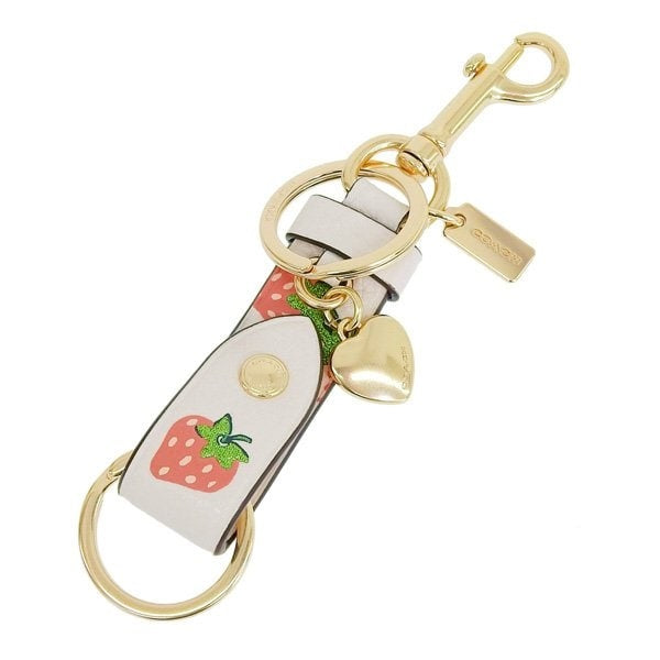 COACH TRIGGER SNAP BAG CHARM WITH STRAWBERRY PRINT CB613